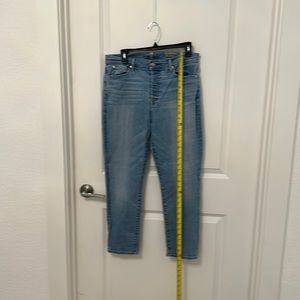 7 for all Mankind high waist ankle Josefina blue jeans